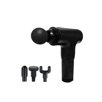 Pistol de masaj mediashop kendox 3682, 4 capete interschimbabile, 6 trepte de intensitate, negru