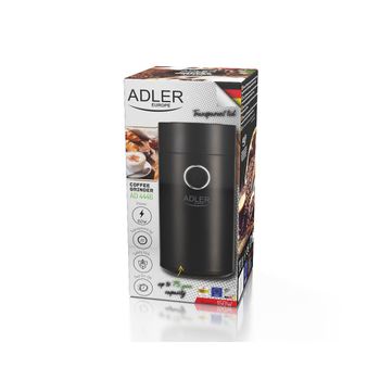 Rasnita de cafea Adler AD 4446bs, 75 g, putere 150 W, Negru/Argintiu ADLER imagine noua 2022