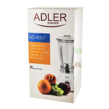 Blender AD 4057 Adler, 1.5 litri, 450W, 4 viteze, functie pulsare ADLER imagine noua 2022