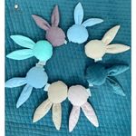 MimiNu - Jucarie din catifea matlasata, Mini Bunny, Blue fotografia produsului