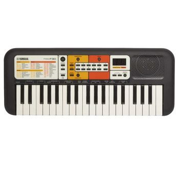 Orga electronica yamaha pentru copii,37 de clape, jack trs 3.5 mm, functionare si pe baterii, 120 de sunete, arranger 114 , 1 difuzor, alb/negru