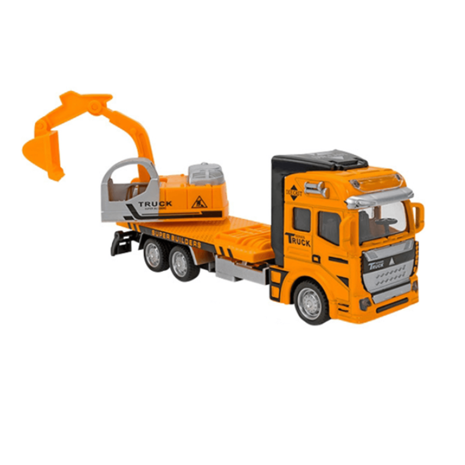 Camion Cu Excavator, Cu Telecomanda, Atractiv, Distractiv, Design Modern, Galben fotografia produsului