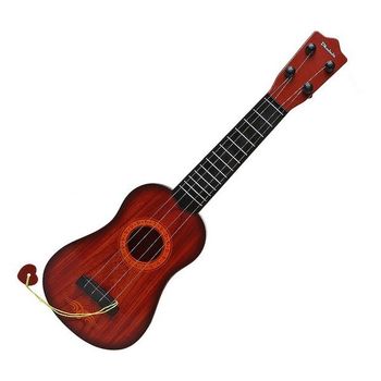 Chitara clasica din lemn pentru copii klausstech, 4 corzi metalice, ideala pentru copii, design clasic, ergonomica lemn, maro