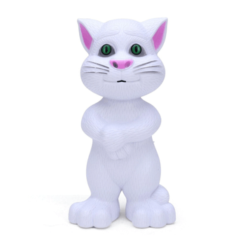 Jucarie Vorbitoare, Talking Tom, Interactiva, Usor De Folosit, Ideala Pentru Copii Pana In 3 Ani, Repeta Tot Ce Spui, Mica, Alba