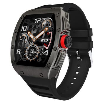 Ceas smartwatch smart wear p22, afisaj ips, puls, calorii, tensiune arteriala, oxigen din sange, ip68 impermeabil, negru
