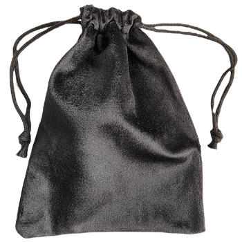 Saculet premium neo™ pentru bijuterii, din velur tip catifea cu snur, negru 13x18 cm