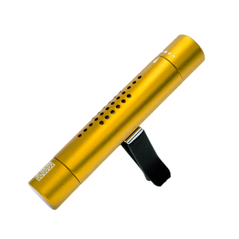 Difuzor aromaterapie odorizant auto neo premium, carcasa din aluminiu, forma cilindrica, gold