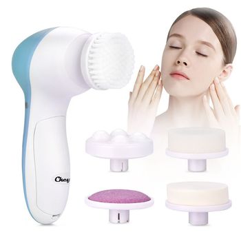 Aparat tip perie 5 in 1 portabil multifunctional de curatare si ingrijire eficienta a fetei