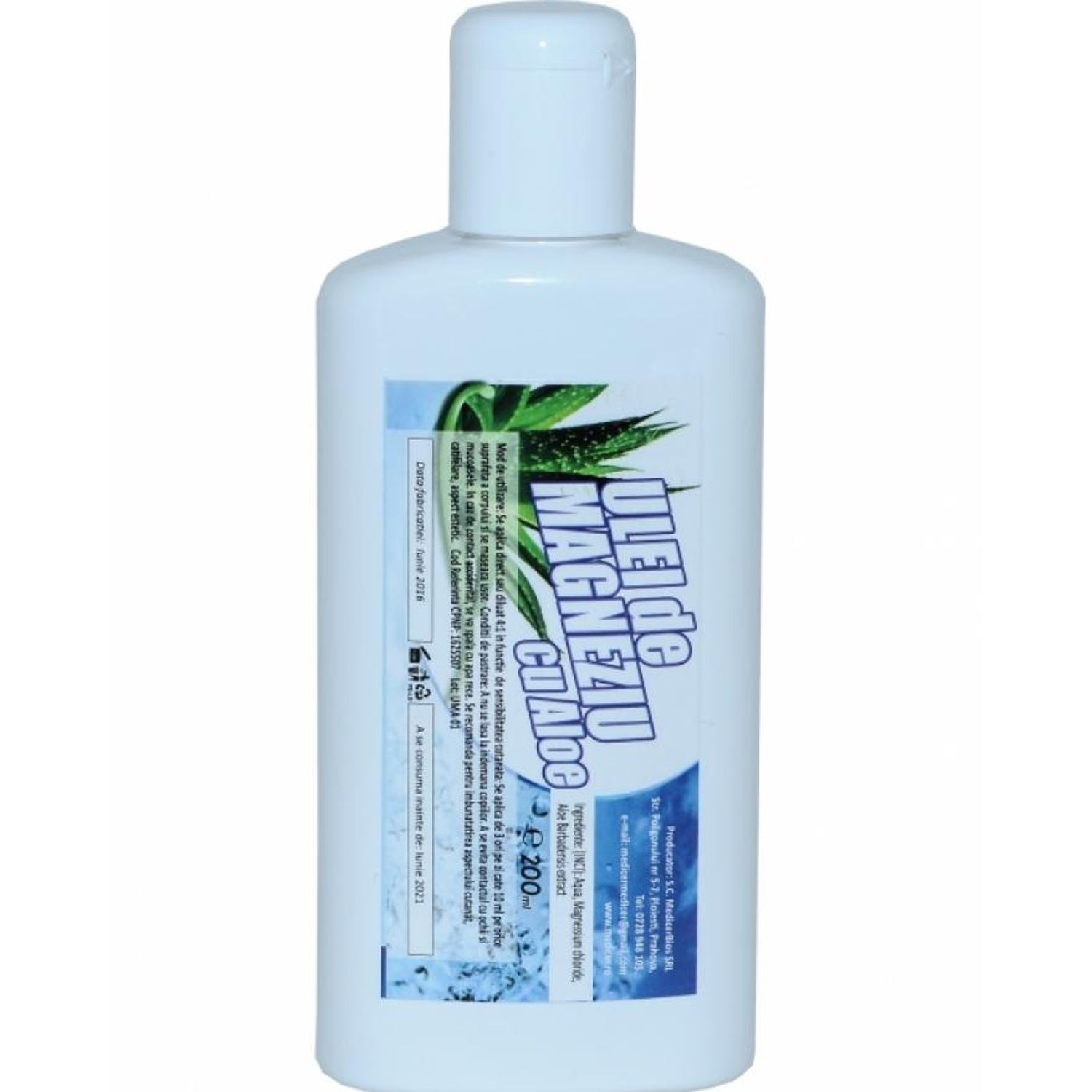 Ulei de Magneziu cu Aloe Vera 200 ml fotografia produsului