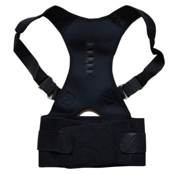 Centura corset magnetic pentru corectarea spatelui si a coloanei, marime xxl, negru