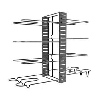 Organizator ajustabil tigai/oale, quasar & co., raft metalic depozitare, 3 moduri de utilizare, 54.5 x 42 x 20 cm, negru