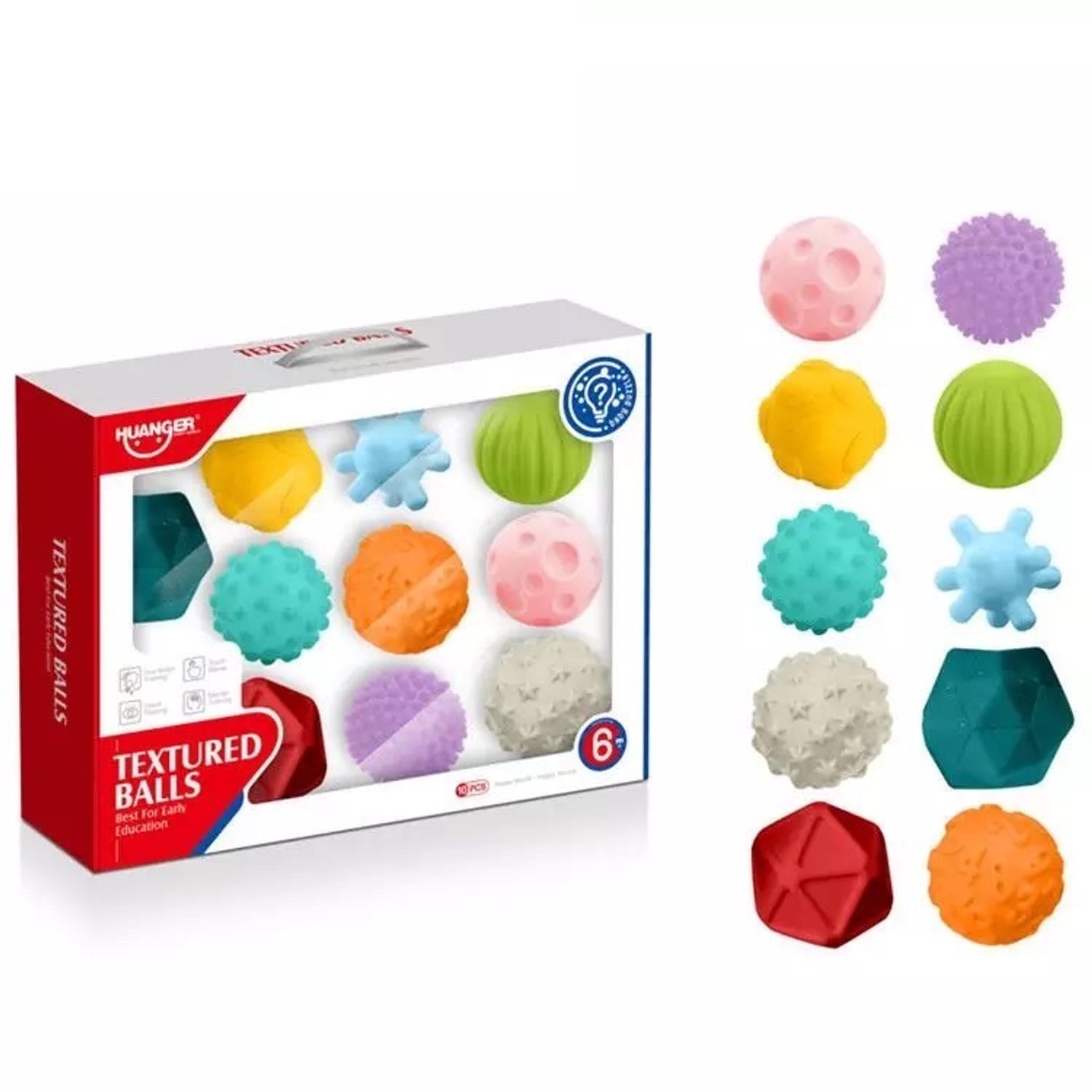 Set 10 mingi senzoriale din silicon fotografia produsului View 5 L