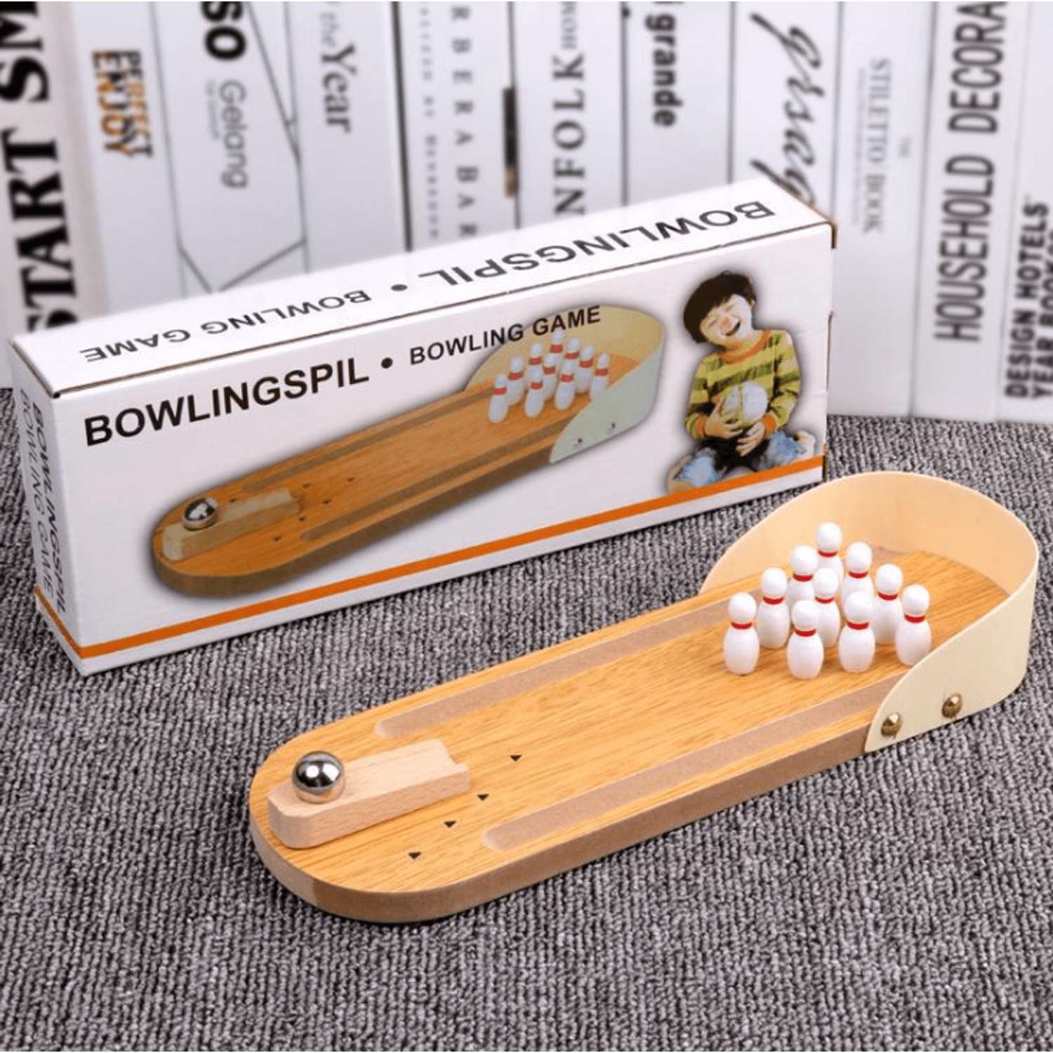 Jucarie antistres Mini Bowling joc de masa fotografia produsului View 5 L