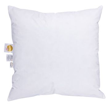 Perna horecatex, 70x70 cm, bumbac, alba, cu umplutura de puf si pana de gasca tratata antiacarieni