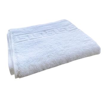 Prosop baie 100% bumbac, 550 g/m2, alb cu motiv grecesc, 70x140 cm