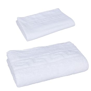 Set 2 prosoape horecatex, 70x140 cm / 50x90 cm, 100% bumbac, 550 gsm, alb