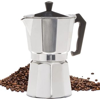 Espressor pentru 6 cesti, quasar & co., aluminiu, 300 ml, argintiu