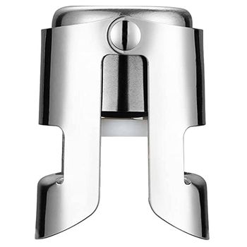 Dop pentru sticla de sampanie, inox, d 3,5 cm, h 5,5 cm, argintiu