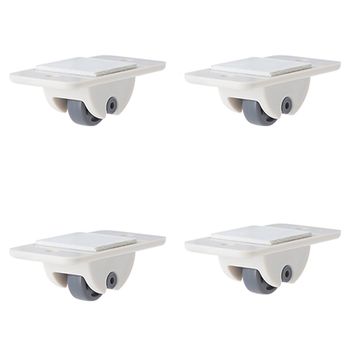 Set 4 roti plastic aplicare cu adeziv pentru cutii, cos de gunoi, ghivece flori