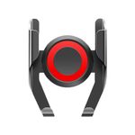 Suport telefon auto cu sistem de prindere pe ventilatie, 360 de grade, Negru/Rosu fotografia produsului