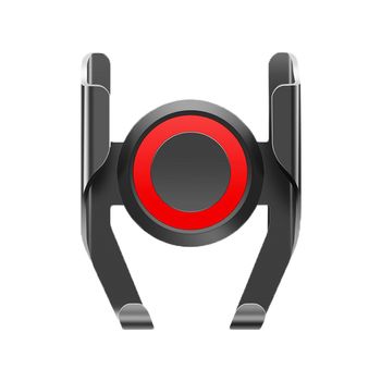 Suport telefon auto cu sistem de prindere pe ventilatie, 360 de grade, negru/rosu