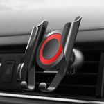 Suport telefon auto cu sistem de prindere pe ventilatie, 360 de grade, Negru/Rosu fotografia produsului View 4 S