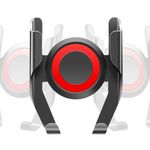 Suport telefon auto cu sistem de prindere pe ventilatie, 360 de grade, Negru/Rosu fotografia produsului View 2 S