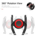 Suport telefon auto cu sistem de prindere pe ventilatie, 360 de grade, Negru/Rosu fotografia produsului View 5 S