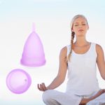 Cupa menstruala din silicon, marimea L, lila fotografia produsului View 2 S