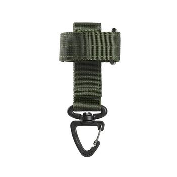 Accesoriu tactic de prindere camping, carlig de siguranta anti-pierdere manusi, coarda de catarat, chei, 23 x 13 x 2 cm, kaki