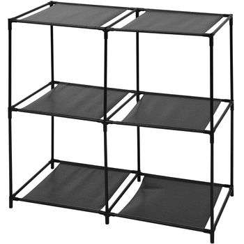 Etajera modulara quasar & co., 4 compartimente, organizator universal, 72 x 37 x 75,5 cm, negru