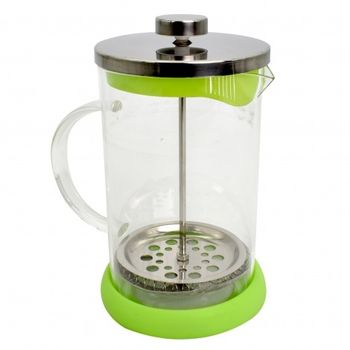 Infuzor cafea si ceai elegance, sticla, 800 ml, verde