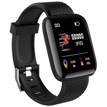 Ceas smart fitness, quasar & co., oled touchscreen, monitorizare activitati fizice, negru