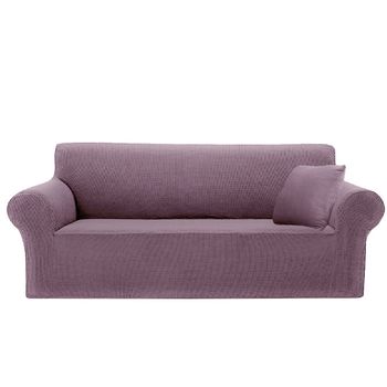 Husa elastica pentru canapea cu husa de perna 40 x 40 cm, Quasar & Co., cu bare de burete pentru rigidizare, Roz elefant.ro imagine 2022