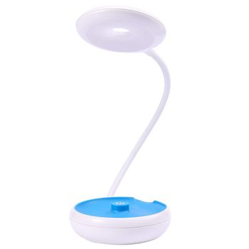 Lampa multifunctionala quasar & co., 3 trepte intensitate, citit, birou, lanterna, veghe, outdoor, led, alb/albastru