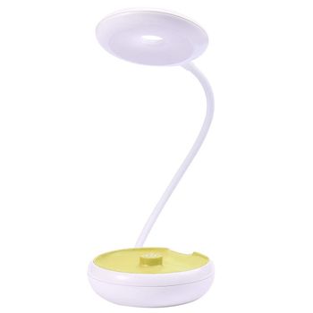 Lampa multifunctionala quasar & co., 3 trepte intensitate, citit, birou, lanterna, veghe, outdoor, led, alb/galben