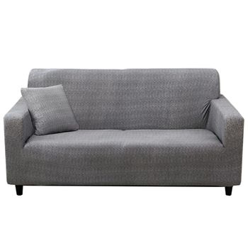 Husa elastica pentru canapea cu husa de perna 40 x 40 cm, quasar & co., cu bare de burete pentru rigidizare, gri