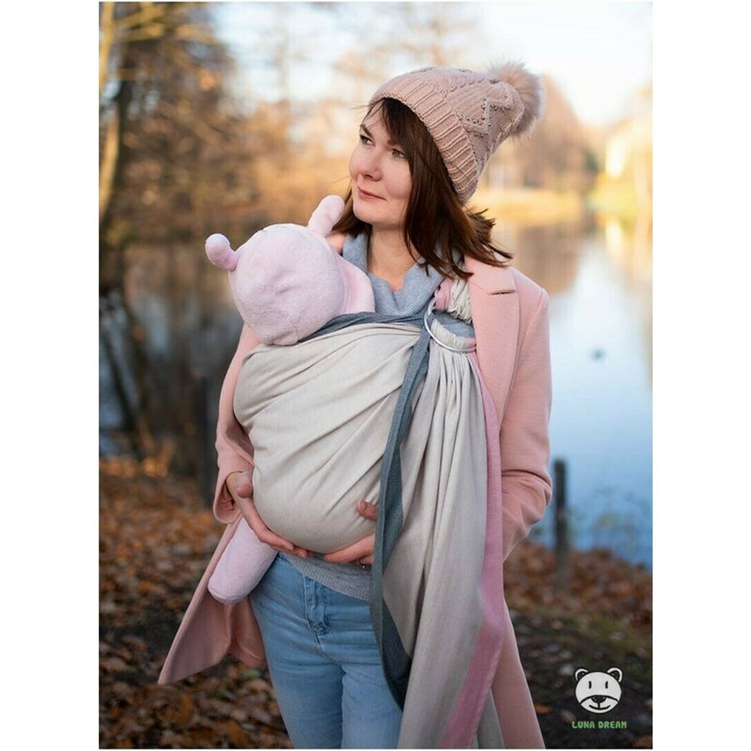 Luna Dream - Sling cu inel 2.1 m, Diamond Creamy fotografia produsului View 2 L