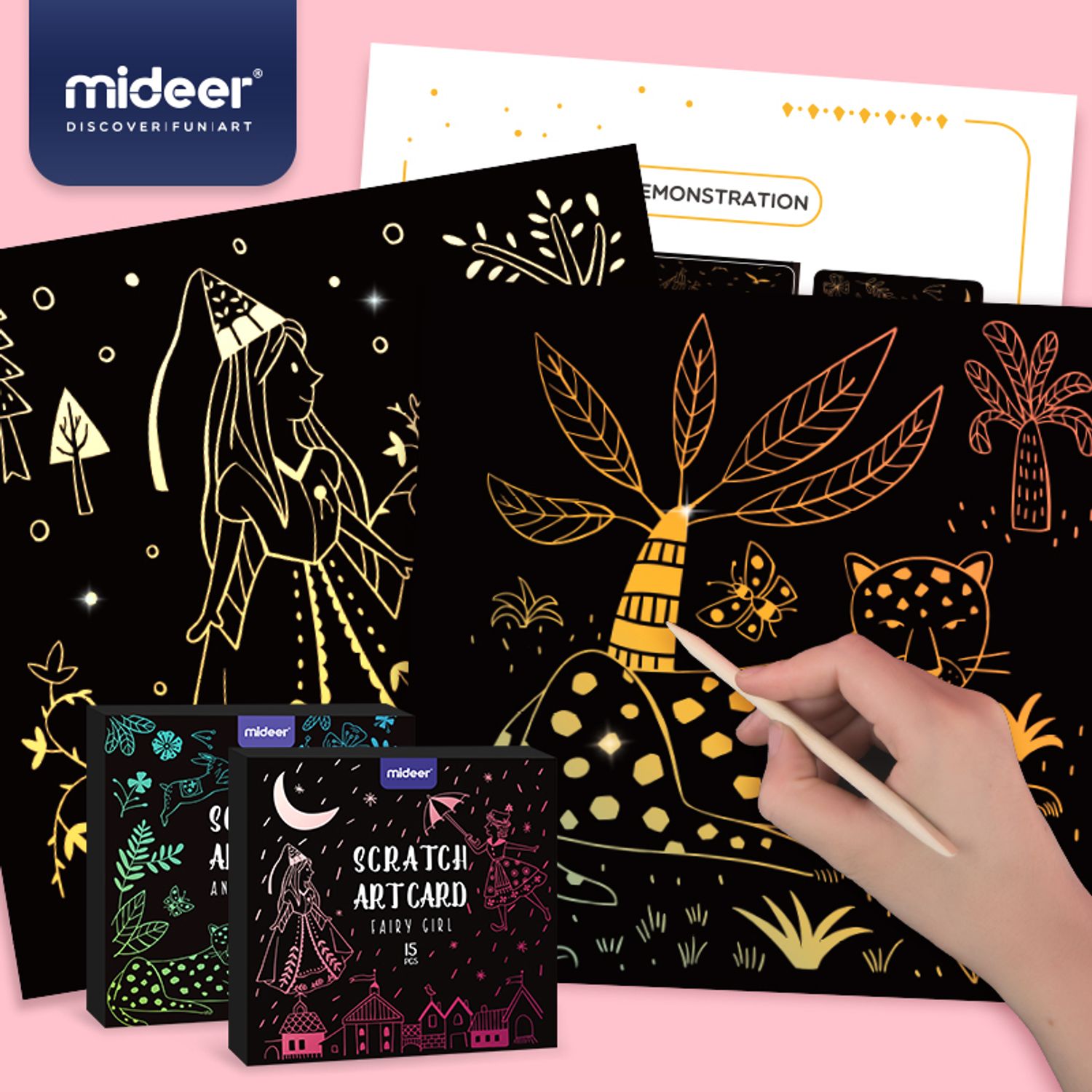 Set Scratch art Zana, 15 piese Mideer MD4084 fotografia produsului View 4 L