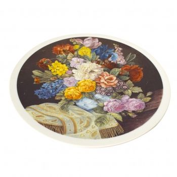Platou din portelan decorativ, naif, reproducere opera terry condell, diamteru 27 cm