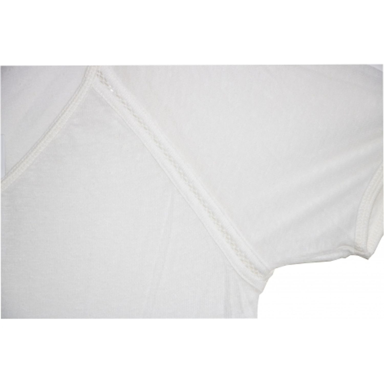Tricou cu maneca scurta, din in Cotton, Alb, S fotografia produsului View 2 L