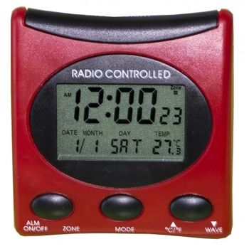 Ceas cu alarma si termometru, 2x1.5v aaa, rosu