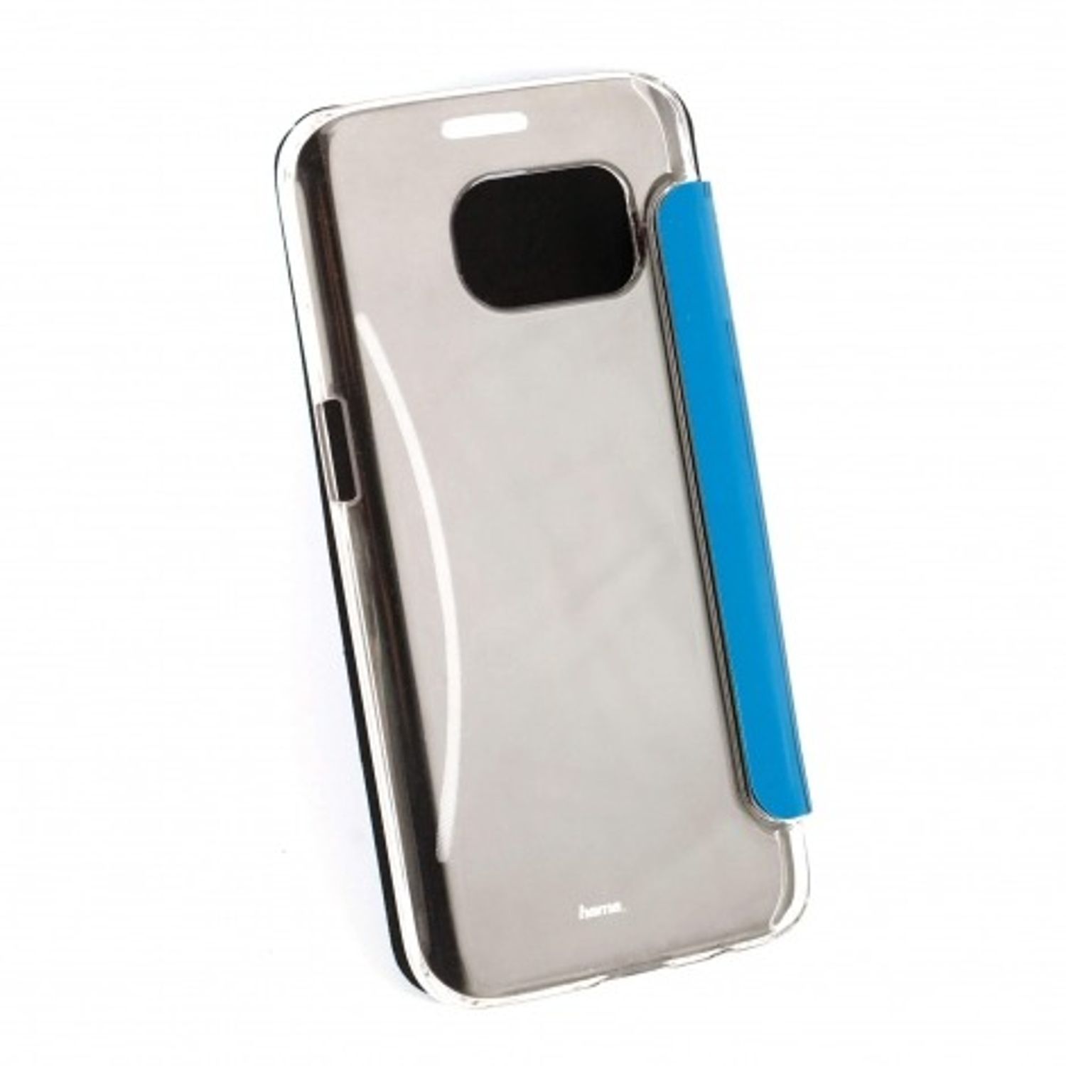 Husa Flip Cover pentru Samsung Galaxy S7, Hama Clear Booklet, Albastru fotografia produsului View 3 L