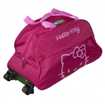 Troler textil hello kitty, 60x29x30 cm, 40 l, fuchsia