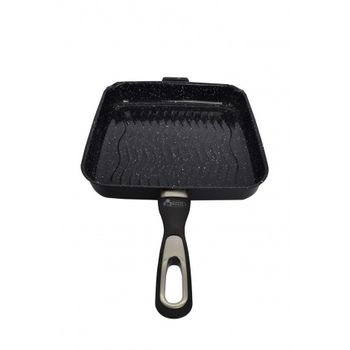 Tigaie gril cu inductie mama rossi, neagra, 28 cm
