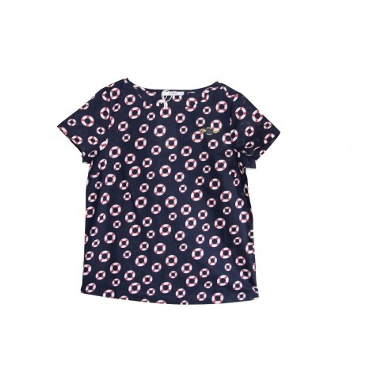 Bluza lejera cu model, bumbac Tom, Marine 38, dama fotografia produsului
