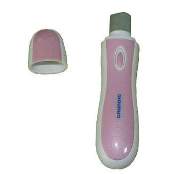 Pila electrica pentru manichiura grundig, cu 3 capete de schimb, roz/alb