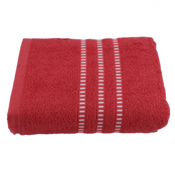 Prosop baie bumbac love home, 70x135 cm, rosu