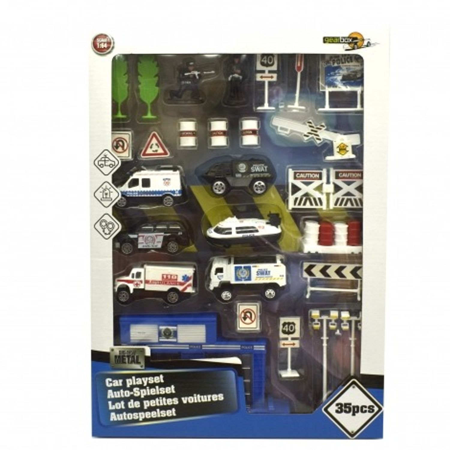 Gear box &ndash; set sectie de politie 35 piese fotografia produsului