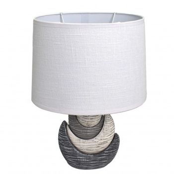 Veioza, gilde, din ceramica cu abajur textil, 26x16x40 cm